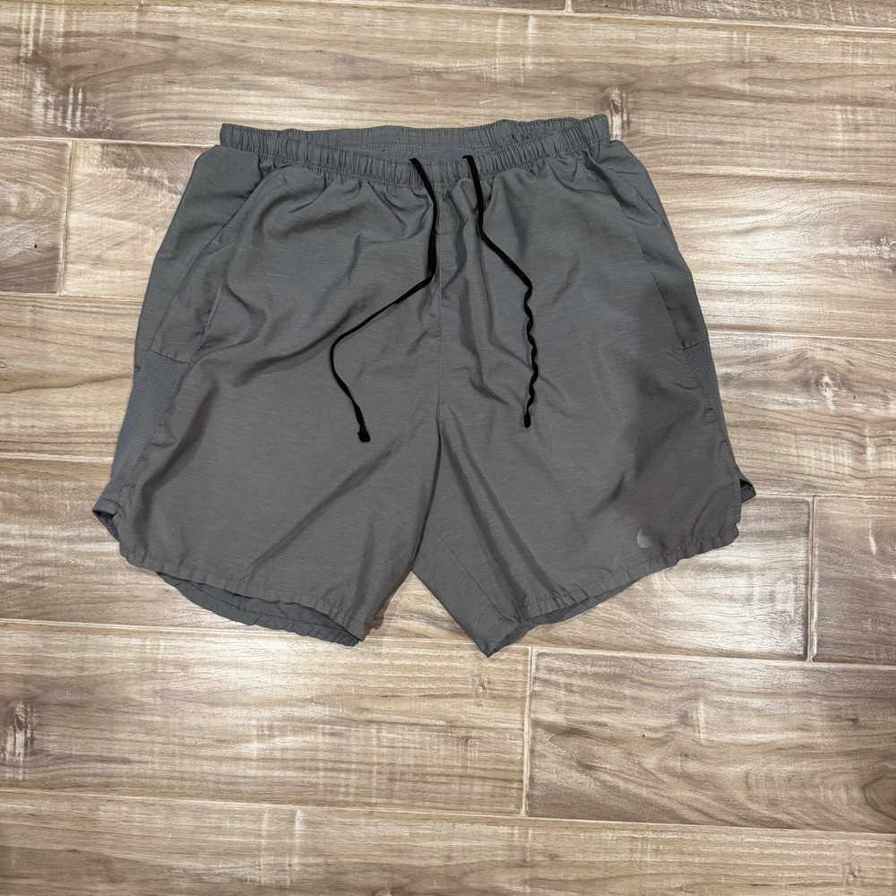 Nike Men's Running Shorts Small Gray Dri-FIT Drawstring Athletic CZ9066-084
